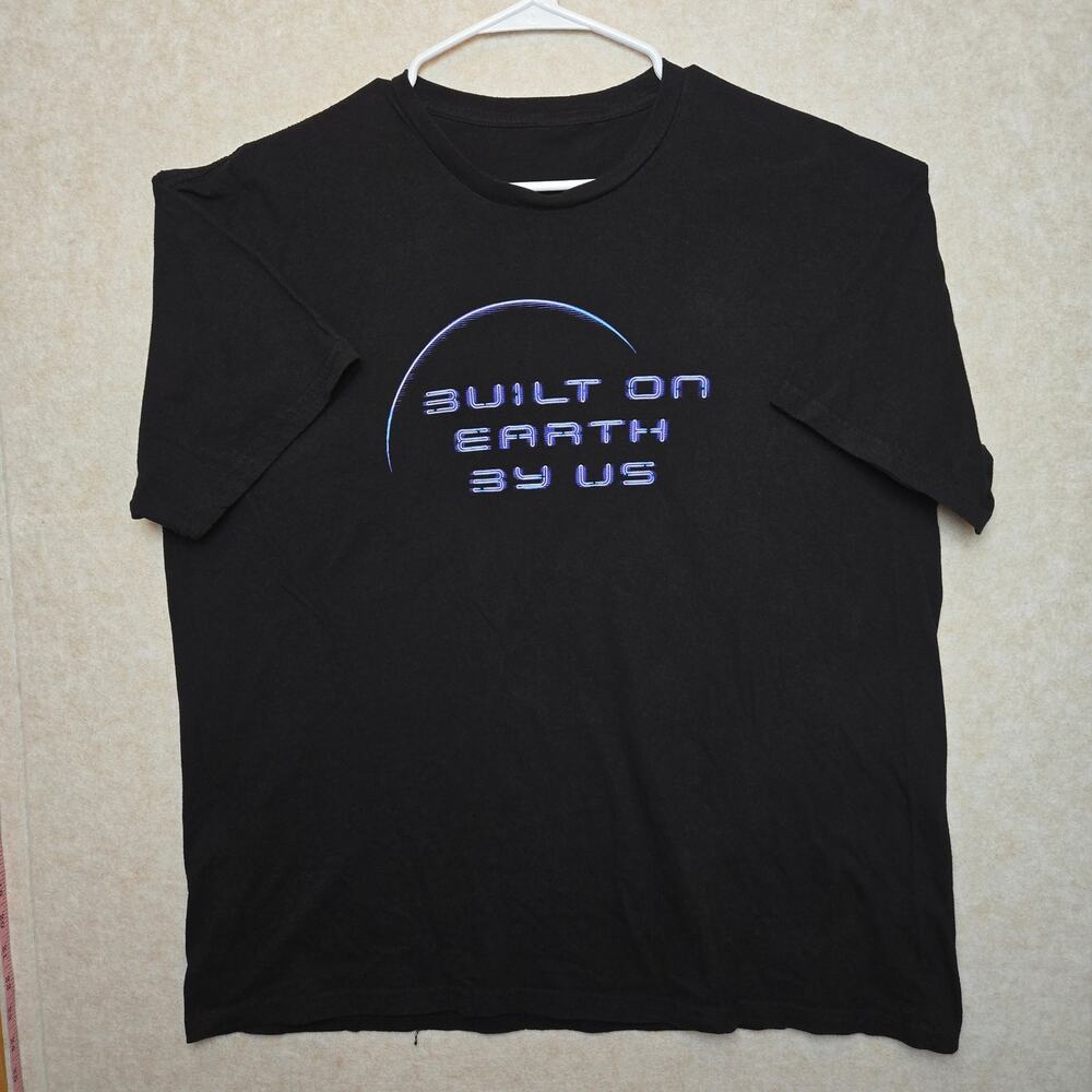 Tesla Built On Earth By Us Giga Texas Berlin Gigafactory Black Graphic T Shirt